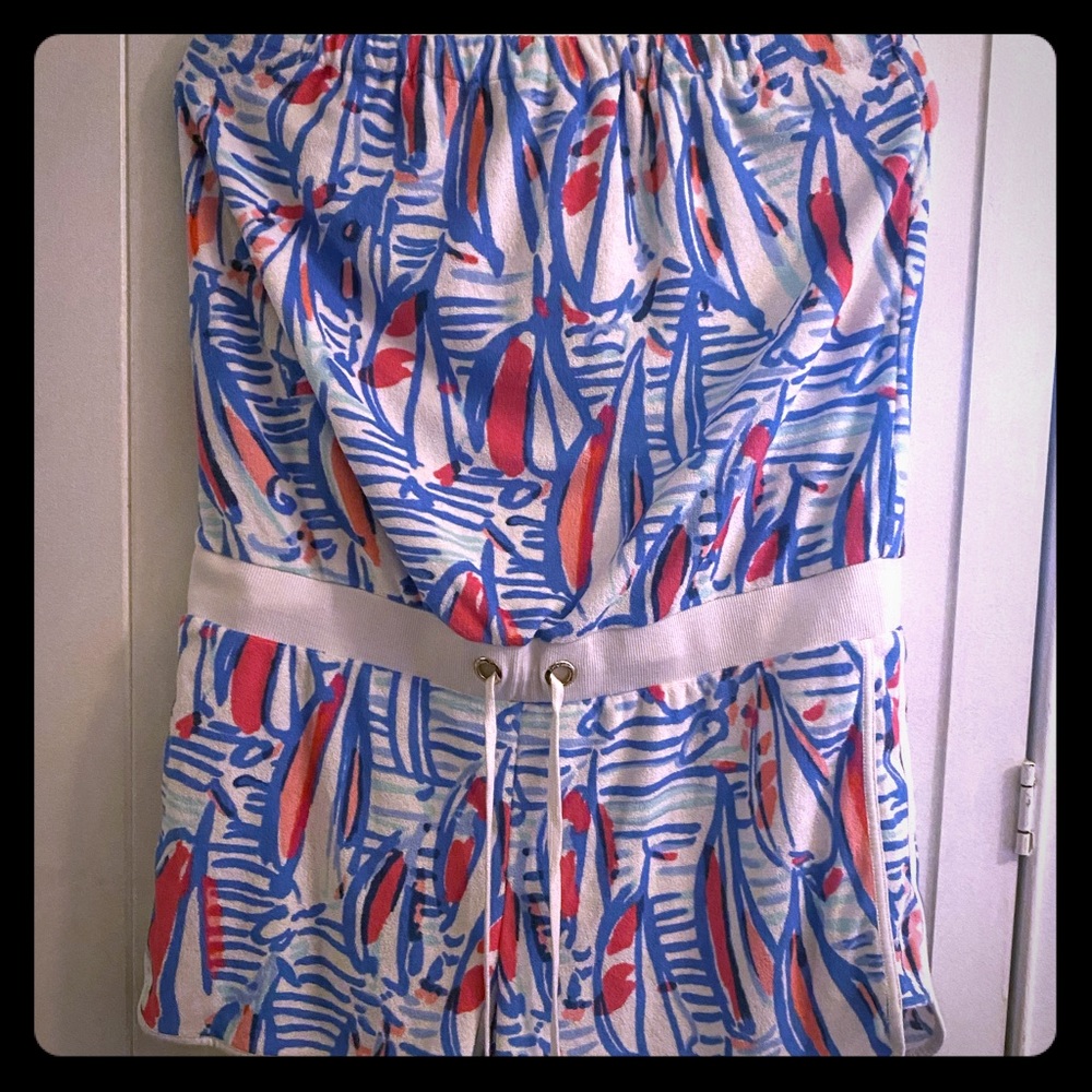 Lily Pultizer Red Right Return Romper Nwt Rare